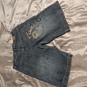 Vintage Paco jnco style Jorts Dragon design
